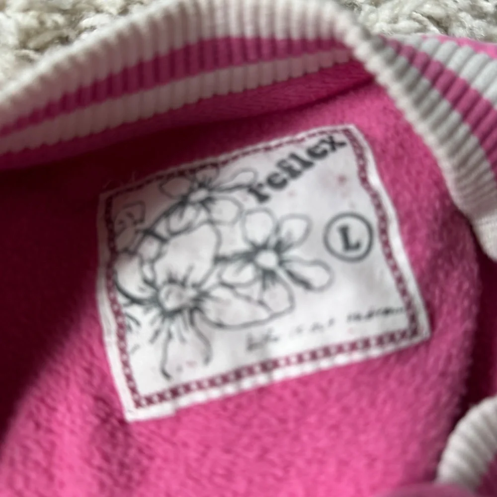 Stylish Reflex Varsity Y2K early 2000s color block vintage Jacket in Pink and Wh - Picture 9 of 9